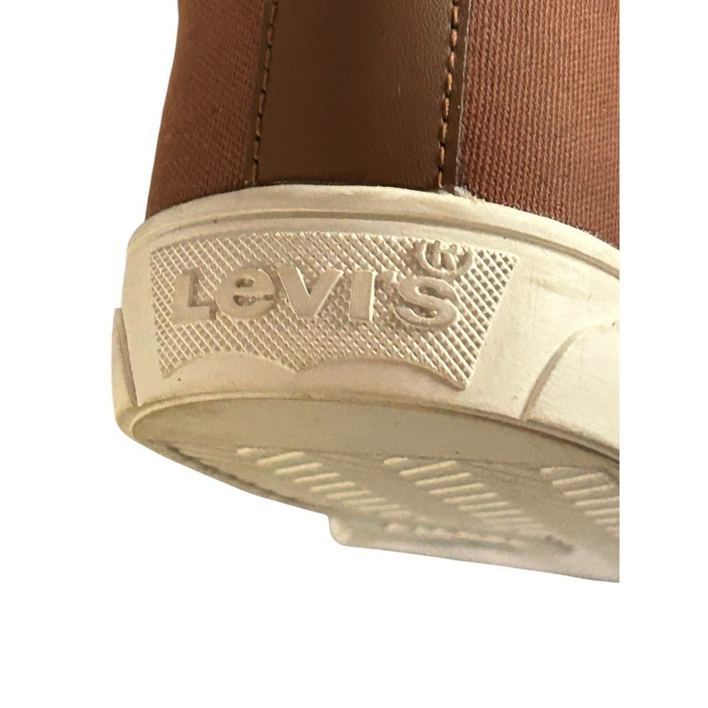 Levi's BB High CZ Lace Up Sneakers Tan Brown Canvas Shoes US Size 13, NWT - Picture 8 of 8